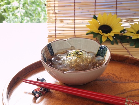 japanese healthy dessert tokorotenの写真素材
