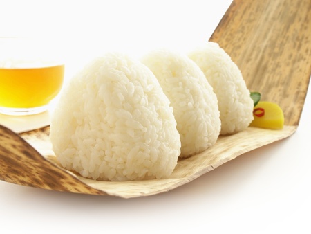 japanese rice ball shio onigiriの写真素材