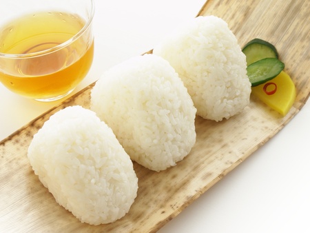 japanese rice ball shio onigiriの写真素材