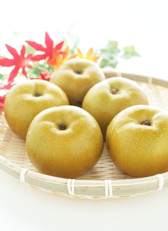 japanese fruit nashi pearの写真素材