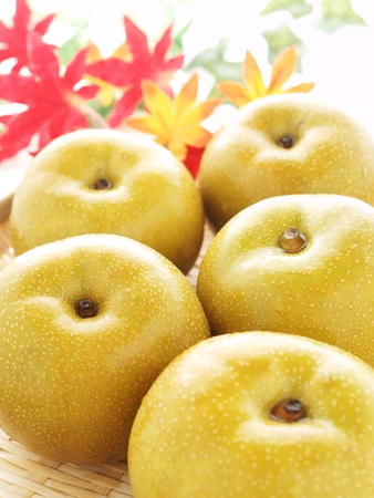japanese fruit nashi pearの写真素材