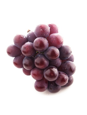 pink grape on white backgroundの写真素材