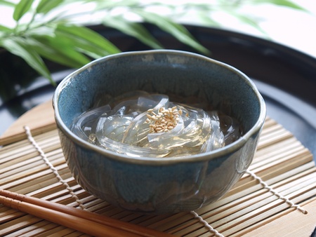 japanese healthy dessert tokorotenの写真素材