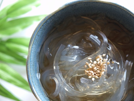 japanese healthy dessert tokorotenの写真素材