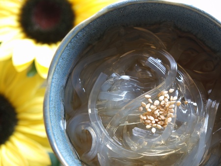 japanese healthy dessert tokorotenの写真素材