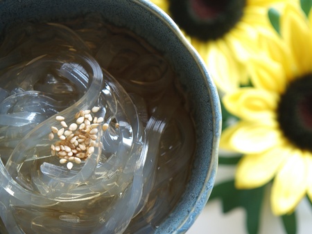 japanese healthy dessert tokorotenの写真素材