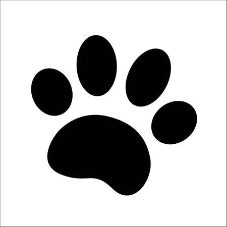 Animal paw print sign symbol icon design element vector image.のイラスト素材