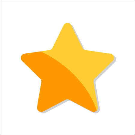 Decorative creative gold star symbol badge icon vector image.のイラスト素材