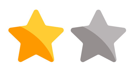 Two stars icons set rating sign symbol vector image.のイラスト素材