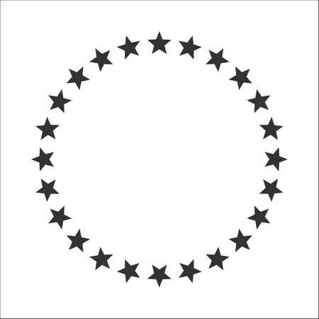 Stars in circle icon for sign, logo or frame design template.のイラスト素材