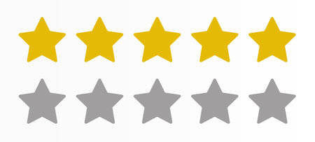 Rating stars 5 icon set vector imageのイラスト素材