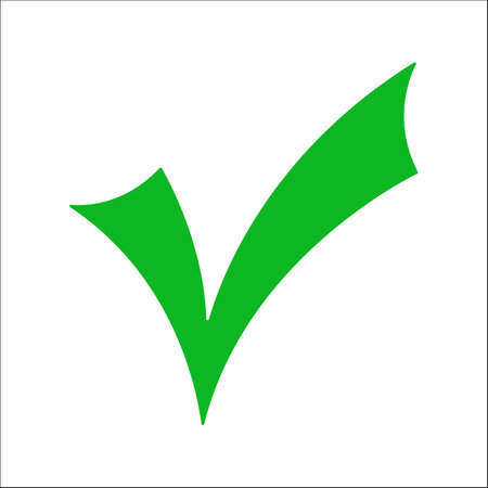 Green checkmark icon sign isolated design element vector imageのイラスト素材