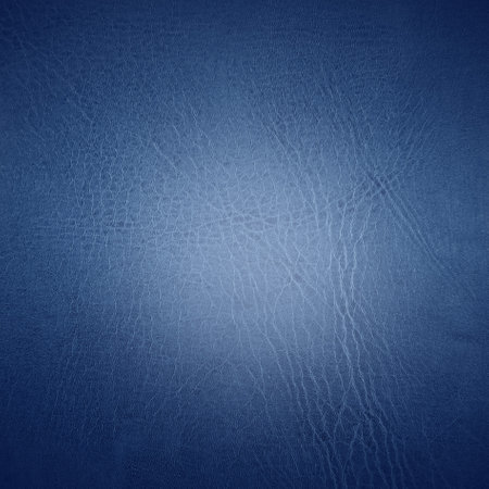 Blue leather texture in a vignette and with a light effect with copy space for text.の写真素材