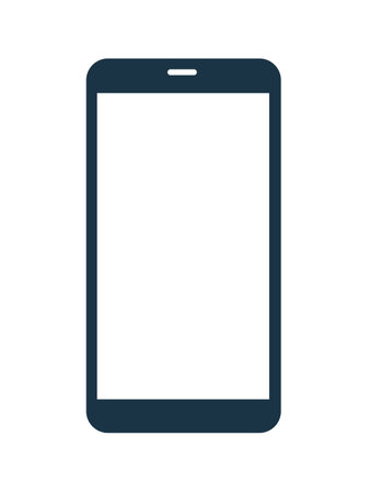 Mobile phone white empty screen mockup designのイラスト素材