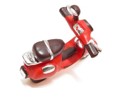 Transport: This is a red scooter isolated on white.の写真素材