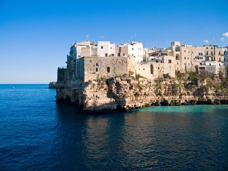 Tourism: This is a landscape view of Polignano. Apulia.の写真素材