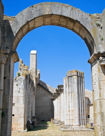 Abbey of SS. Trinity. Venosa. Basilicata.の写真素材