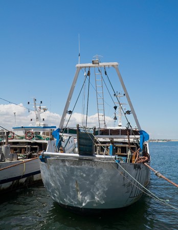 Boats in port. Molfetta. Apulia.の写真素材