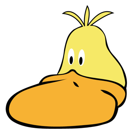 Yellow duck face.のイラスト素材