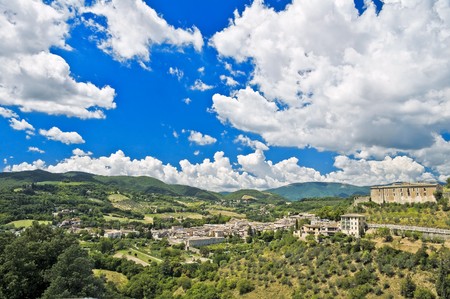 Panoramic view of Spoleto. Umbria.の写真素材