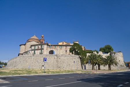 Panoramic view of Castiglione del Lago. Umbria.の写真素材