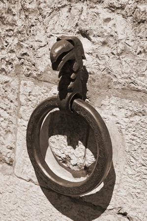 Iron ring wall.の写真素材