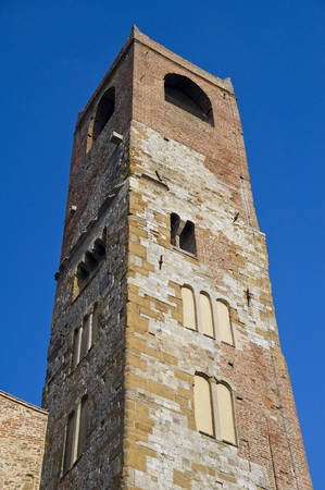 Civic tower. Citta' della Pieve. Umbria.の写真素材