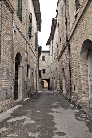 Alleyway. Bevagna. Umbria.の写真素材