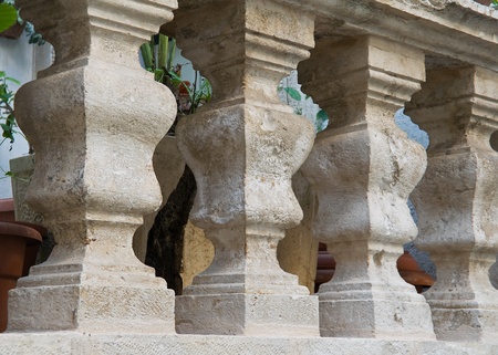 Detail of a balcony. Giovinazzo. Apulia.の写真素材