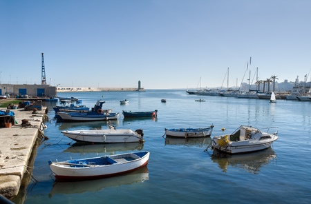 View of Bari seaport. Apulia.の写真素材