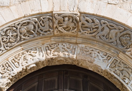 Cathedral portal. Trani. Apulia. の写真素材