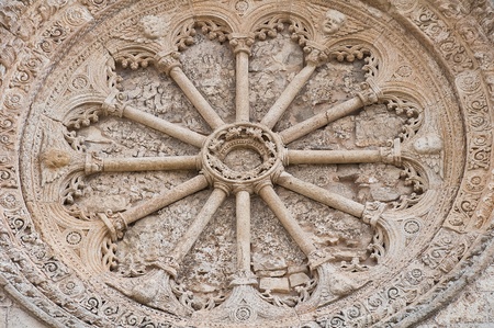Rose window. St. Pietro Church. Putignano. Apulia.の写真素材