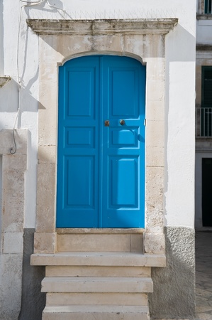 Wooden door.