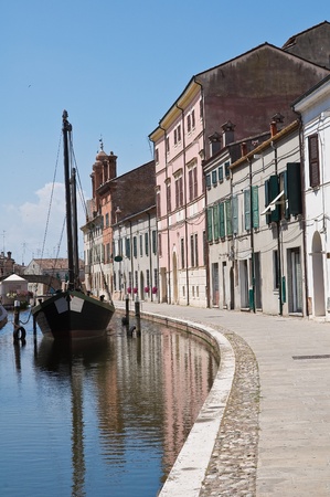View of Comacchio. Emilia-Romagna. Italy.の写真素材