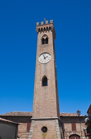 Belltower. Santarcangelo of Romagna. Emilia-Romagna. Italy.の写真素材