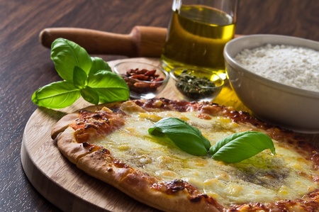 Homemade pizza.の写真素材