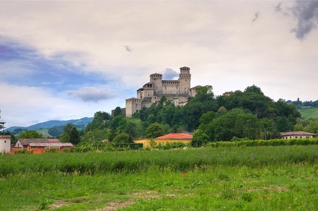 Castle of Torrechiara. Emilia-Romagna. Italy.のeditorial素材