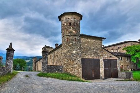 Castle of Golaso. Varsi. Emilia-Romagna. Italy.のeditorial素材