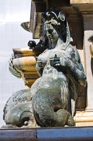 Fountain of Neptune. Bologna. Emilia-Romagna. Italy.の写真素材