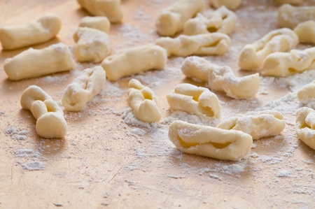 Homemade cavatelli pasta.の写真素材