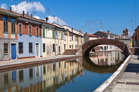 View of Comacchio. Emilia-Romagna. Italy.の写真素材