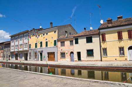 View of Comacchio. Emilia-Romagna. Italy.の写真素材