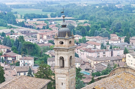 Panoramic view of Castellarquato  Emilia-Romagna  Italy の写真素材