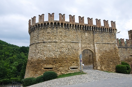 Castle of Vigoleno. Emilia-Romagna. Italy.の写真素材