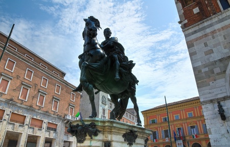 Square of the Horses. Piacenza. Emilia-Romagna. Italy.