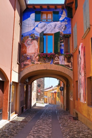Alleyway  Dozza  Emilia-Romagna  Italy のeditorial素材
