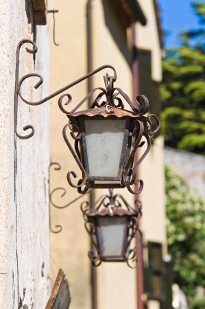 Characteristic wall lanterns.の写真素材