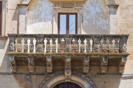 Andrichi-Moschettini palace  Martano  Puglia  Italy のeditorial素材