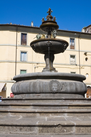 Monumental fountain  Ronciglione  Lazio  Italy のeditorial素材