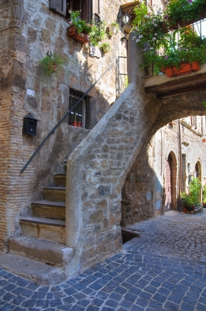 Alleyway. Ronciglione. Lazio. Italy.の写真素材
